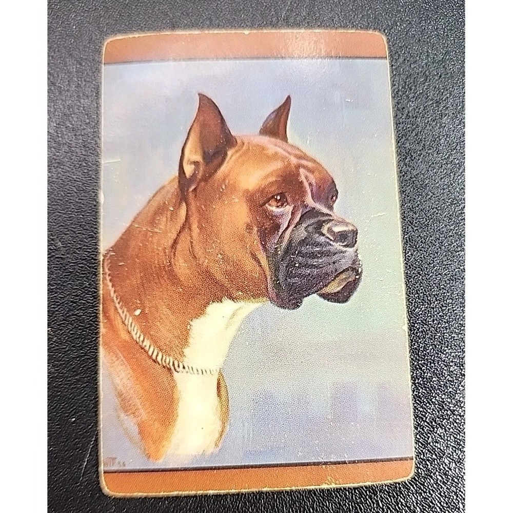 Arrow  PRE-OWNED Vintage GLADYS EMERSON COOK BOXER DOG Playing CARDS  1960's USA